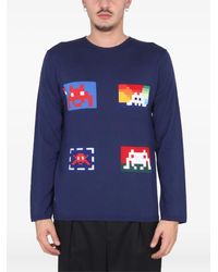 Comme des Garçons - Grafische Gebreide Trui Met Ronde Hals - Lyst