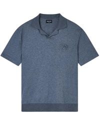 Giorgio Armani - Logo-Patch Short-Sleeved Polo Shirt - Lyst