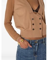 Elisabetta Franchi - Rigid Bracelet With Logo Details - Lyst