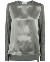 Whyci - Satin-Finish Long-Sleeve Top - Lyst