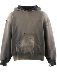 SAINT Mxxxxxx - Distressed Front Pouch Pocket Hoodie - Lyst