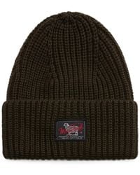 Woolrich - Gerippte Beanie Mit Logo-Patch - Lyst