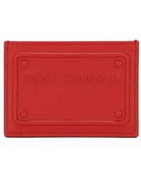 Dolce & Gabbana - Portacarte con logo DG goffrato - Lyst