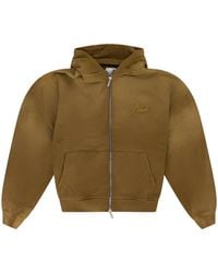 Rhude - Embroidered-Logo Zip-Up Hoodie - Lyst