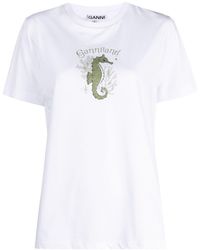 Ganni - Land Short-sleeve T-shirt - Lyst