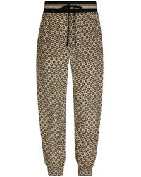 Dolce & Gabbana - Monogram-pattern Print Silk Trousers - Lyst