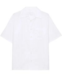 Prada - Bowlinghemd Mit Logo-Patch - Lyst