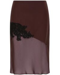SIR. - Noria Lace-Appliqué Midi Skirt - Lyst