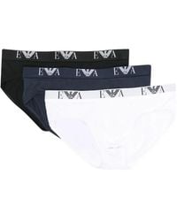 Emporio Armani - Set Aus Drei Slips Mit Logo - Lyst