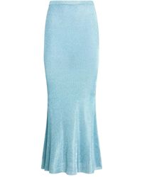 SER.O.YA - Harmony Metallic-Knit Maxi Skirt - Lyst