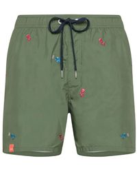Sun 68 - Zwembroek Met Geborduurde Octopus - Lyst