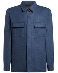 Etro - Cashmere And Wool Cloth Overshirt - Lyst