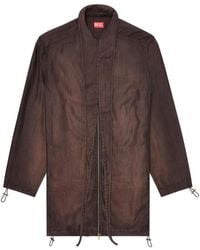 DIESEL - Giacca Leggera Extra-Long Collar Zip-Up Denim Jacket - Lyst