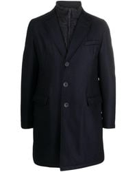 Herno - Hybrid High-neck Single-breasted Coat - Lyst