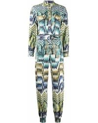 Chufy - Patterned Belted Jumpsuit - Lyst