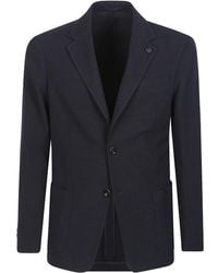 Lardini - Gestreepte Blazer Met Opgestikte Zak - Lyst