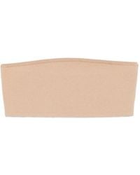 Max Mara - Fine-Ribbed Bandeau Top - Lyst