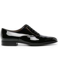 Gianvito Rossi - Vittorio Patent-leather Oxford Shoes - Lyst