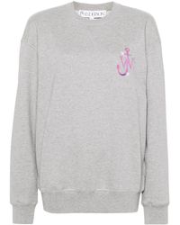 JW Anderson - Embroidered-Logo Cotton Sweatshirt - Lyst