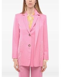 Julfer - Fringed Single-Breasted Jacket - Lyst