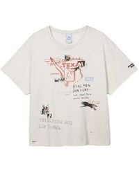Protocol Index - Hand-Drawing Washed T-Shirt - Lyst