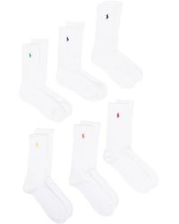 Polo Ralph Lauren - Embroidered-Logo Ribbed Socks - Lyst
