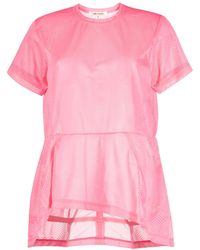 Comme des Garçons - Asymmetric-Hem Perforated T-Shirt - Lyst