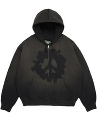 DENIM TEARS - Peace Wreath Knockout Zip-Up Hoodie - Lyst
