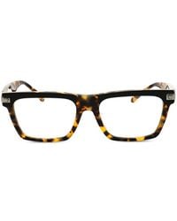 Versace - Tortoiseshell-Effect Rectangle-Frame Glasses - Lyst