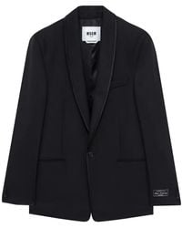 MSGM - Shawl-Lapel Tailored Blazer - Lyst