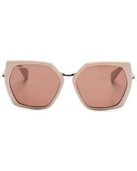 Max Mara Eyewear - Geometric-Frame Sunglasses - Lyst