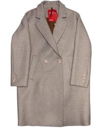 ..,merci - Double-Breasted Houndstooth Coat - Lyst