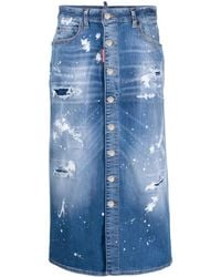DSquared² - Denim Skirts - Lyst