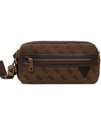 Guess - Monogram-Print Messenger Bag - Lyst