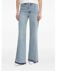Ouí - Fringed Wide-Leg Jeans - Lyst