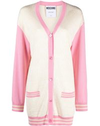 Moschino - Monogram-Jacquard Cardigan - Lyst