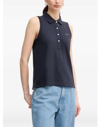 GANT - Buttoned Sleeveless Polo Top - Lyst