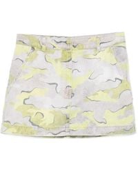 Pinko - Camouflage-Print Cotton Mini Skirt - Lyst