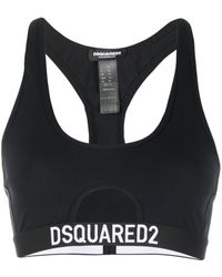 DSquared² - Top deportivo corto con banda del logo - Lyst