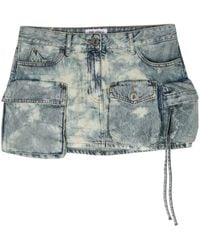 The Attico - Fay Denim Cotton Mini Skirt - Lyst