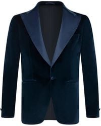 Franzese Collection - Peak-Lapels Velvet Blazer - Lyst