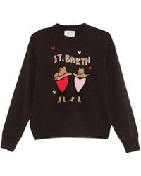 MC2 Saint Barth - Intarsia-Knit Crew-Neck Sweater - Lyst
