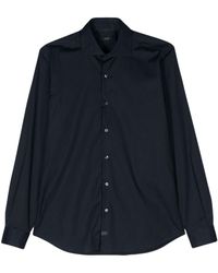 Fay - Spread-collar Cotton Shirt - Lyst