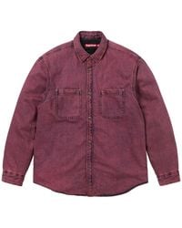 Supreme - Shearling Lined Denim Shirt - Lyst