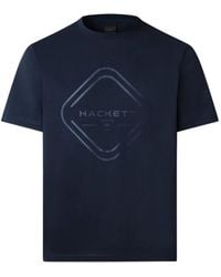 Hackett - Classic Fit Graphic-Print Round-Neck Cotton T-Shirt - Lyst