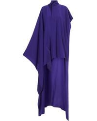 ‎Taller Marmo - California Asymmetrische Tuniek Met Hoge Hals En Franje - Lyst