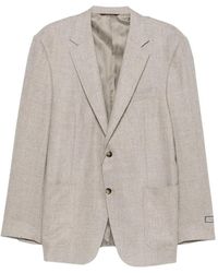 Canali - Single-Breasted Wool-Blend Blazer - Lyst