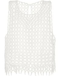 Maje - Cropped-Oberteil Mit Perlen - Lyst