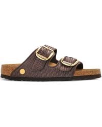 Birkenstock - Arizona Raffia Buckle-Strap Sandals - Lyst