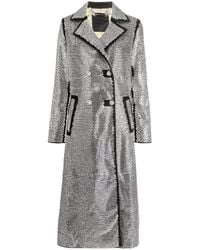 Philipp Plein - Coat Long With Crystals - Lyst